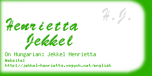 henrietta jekkel business card